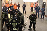Пожарно-тактическое учение на станции метро «Молодежная»